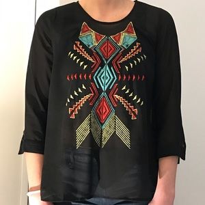 Boutique 3/4 sleeve black shirt from Francesca’s